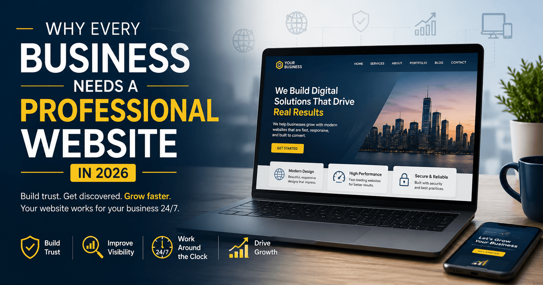Featured graphic asset representing Why Every Business Needs a Professional Website in 2026